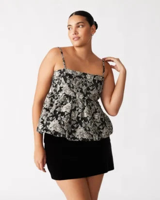 Top Bodi Preto Multicolorido
