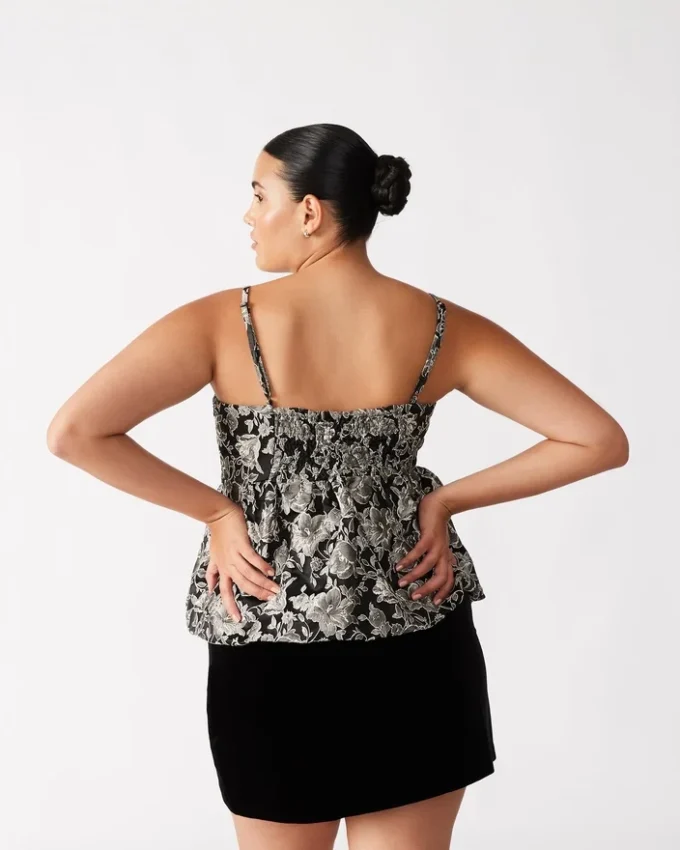 Top Bodi Preto Multicolorido