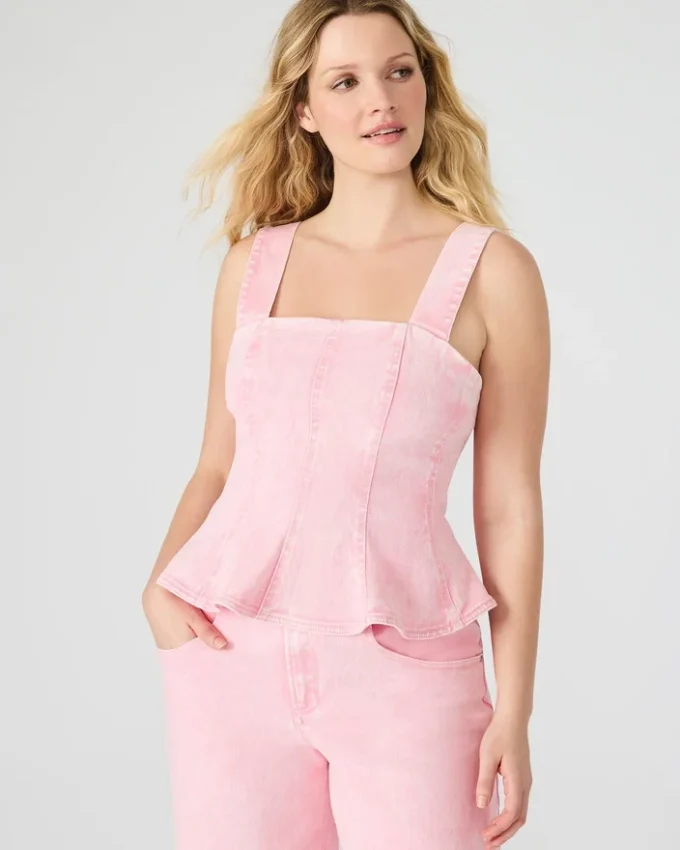 Top de ganga Penelopi rosa