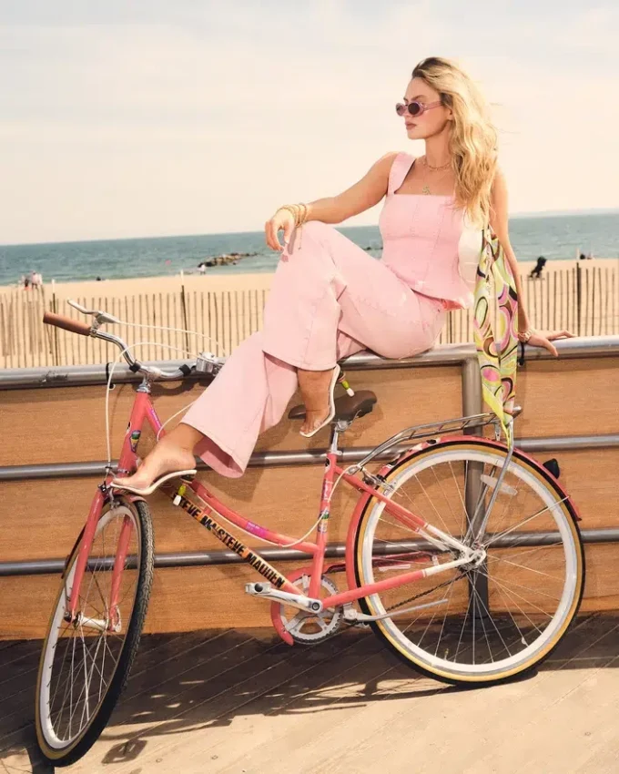 Calças de ganga Roz rosa Calças de ganga Roz rosa