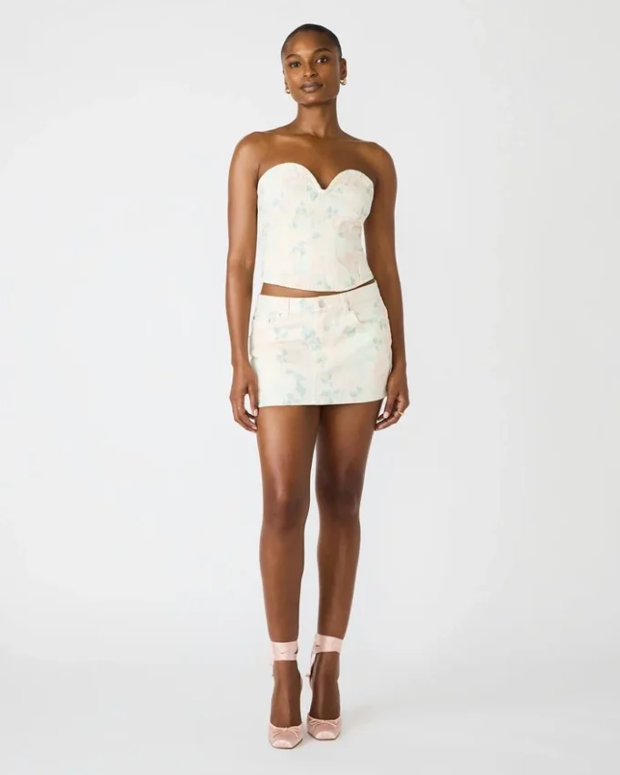 Top espartilho Roselia bege pêssego