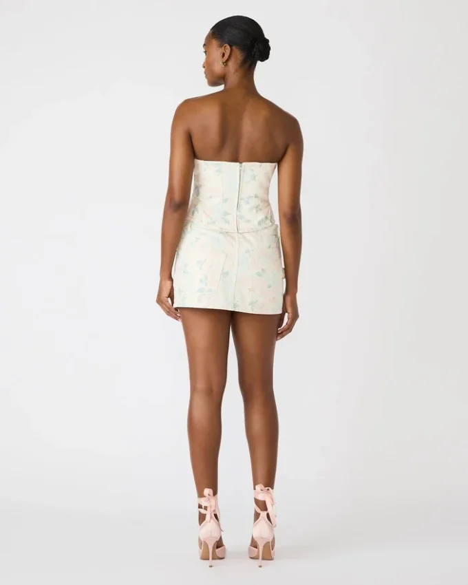 Top espartilho Roselia bege pêssego