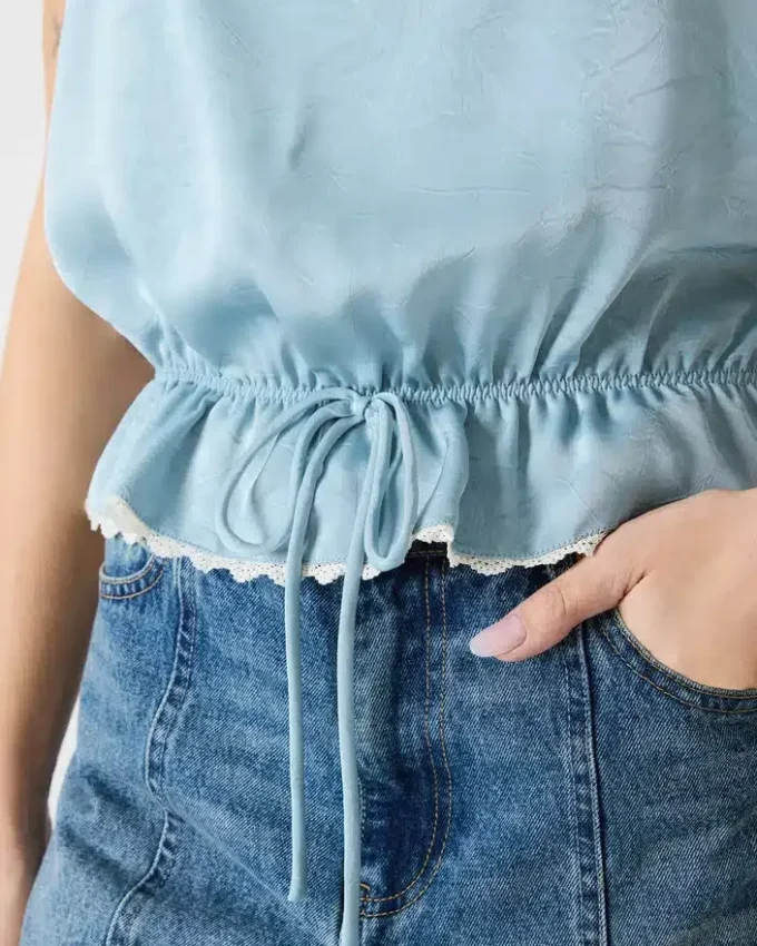 Top Roan Azul Empoeirado Top Roan Azul Empoeirado