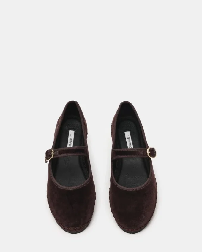 Velma em veludo castanho