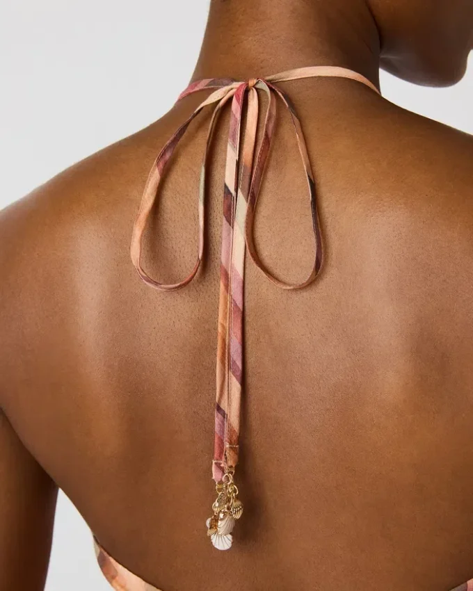 Vestido Dalina com riscas multicoloridas