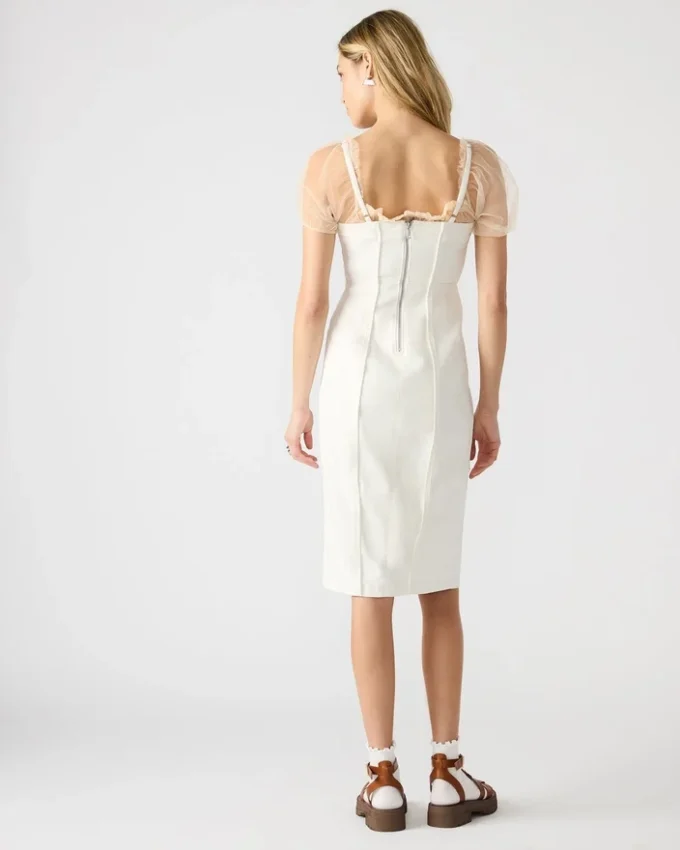 Vestido de ganga Giselle Branco