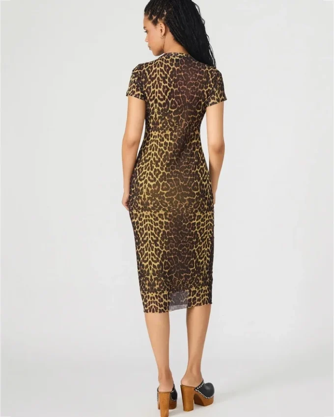 Vestido Hailee de manga curta com estampado Hot Spots