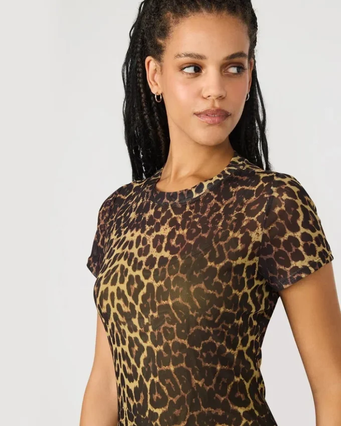 Vestido Hailee de manga curta com estampado Hot Spots