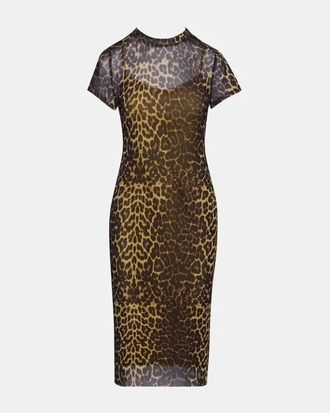 Vestido Hailee de manga curta com estampado Hot Spots